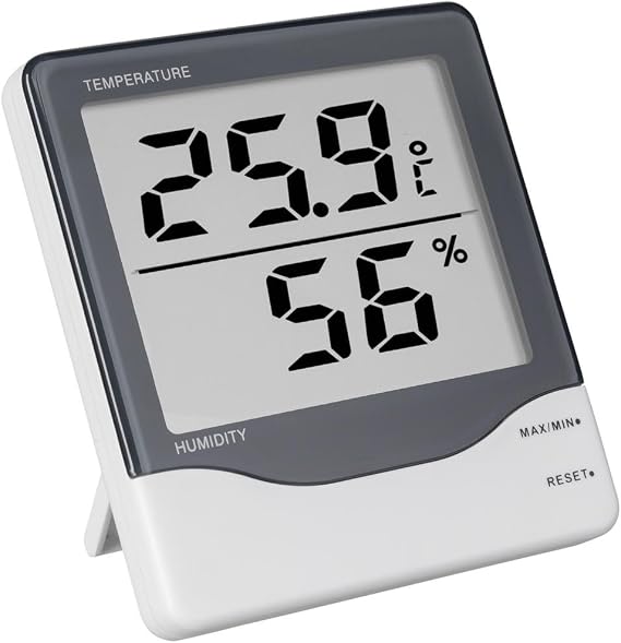 TFA Dostmann Digital Indoor Thermometer with Large Display 30.5002 Measuring Indoor Temperature Humidity Healthy Indoor Climate White