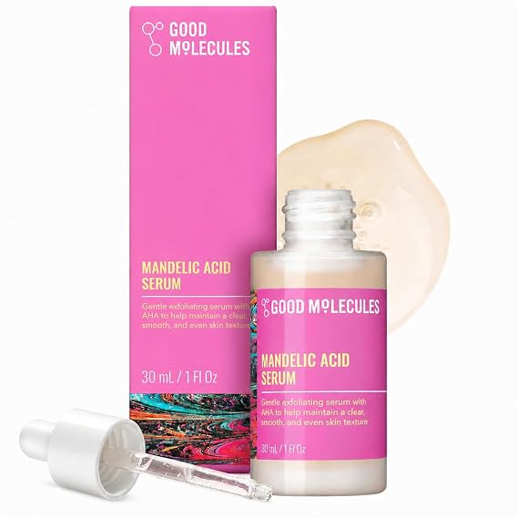 Good Molecules Mandelic Acid Serum, Gentle AHA Exfoliating Serum, 1 fl oz | Gentle exfoliating serum that helps maintain clear, smooth, and even-looking skin. For sensitive skin.