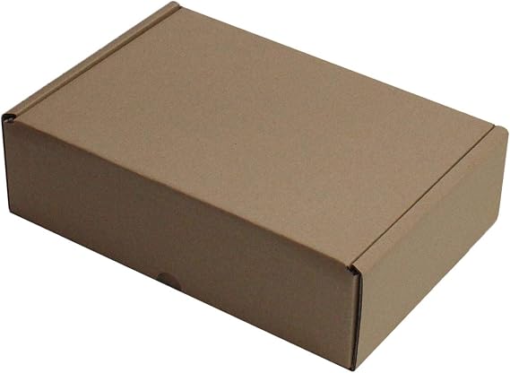 WHITE OR BROWN SHIPPING CARDBOARD BOXES POSTAL MAILING GIFT PACKET SMALL PARCEL (10" x 7" x 3", BROWN, 20)