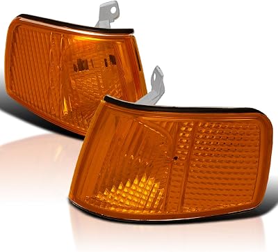 SPEC-D TUNING Amber Corner Signal Lights Compatible with 1990-1991 Honda CRX LR Pair Assembly
