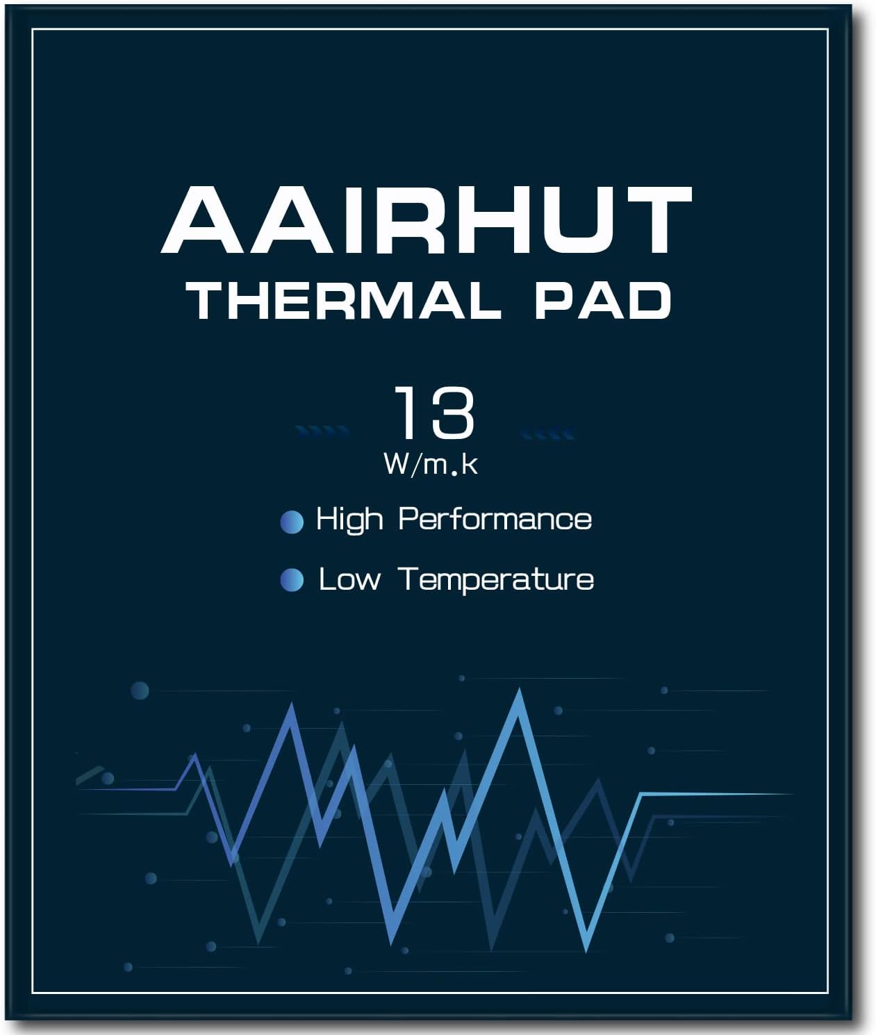 Aairhut Silicon Pad 13 WmK, 120 x 120 x 0.5 mm Thermal Conductivity Heat Dissipation Pad GPU CPU Non-Conductive Heat-Resistant Limit Odyssey Cover, with Double Self-Adhesive, for PC Laptop Heat