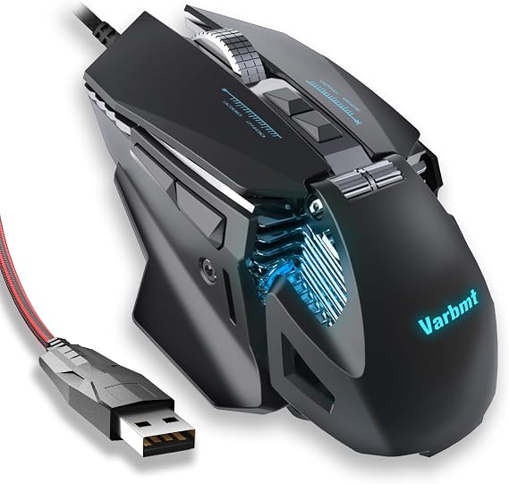C300 Wired Gaming Mouse,7 Programmable Buttons Ergonomic Computer Mouse with Durable Clicks for PC,Computer,Laptop,Desktop,Chromebook,Notebook,Mac