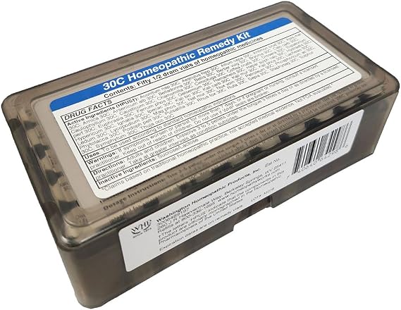 Homeopathy Remedy Kit with 50 Remedies for Common Ailments, 30C Potency