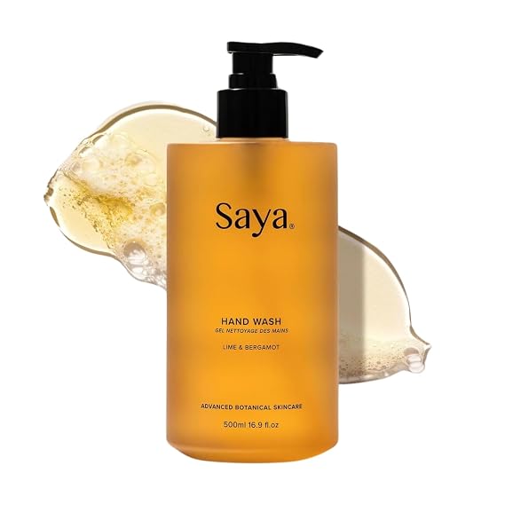 SAYA High Performing Hand Soap | Luxurious Ingredients for Soft & Smooth Hands With Aloe Vera, Kakadu Plum, Desert Lime Deeply Hydrating, Cleansing Notes of Lime, Bergamot Cedarwood Ylang Ylang 475ml
