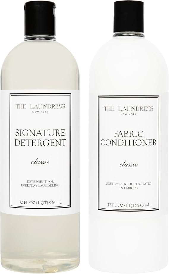 The Laundress Signature Detergent Classic, 32 Fl Oz + The Laundress Fabric Softener Classic, 32 Fl Oz