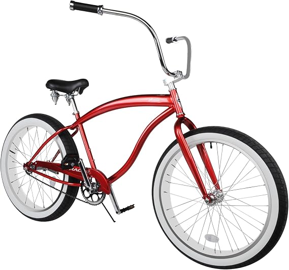 Tracer Avalon 29 Inch Beach Cruiser Bike Fat Tire Bikes (Red)| | Single Speed 26'3.0 Fat Tire Complete Cruiser Bike for Adults
