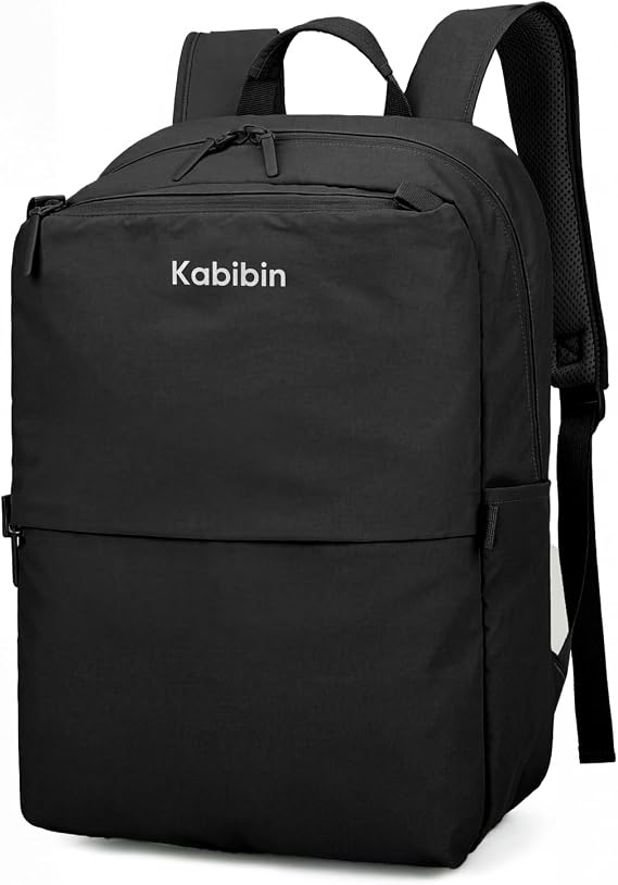 Travel Laptop Backpack for Men & Women, Water Resistant School College Bookbag for Girls & Boys, Lightweight Business Work Bag & Airplane Carry on Daypack Built-in Organizer (Black)