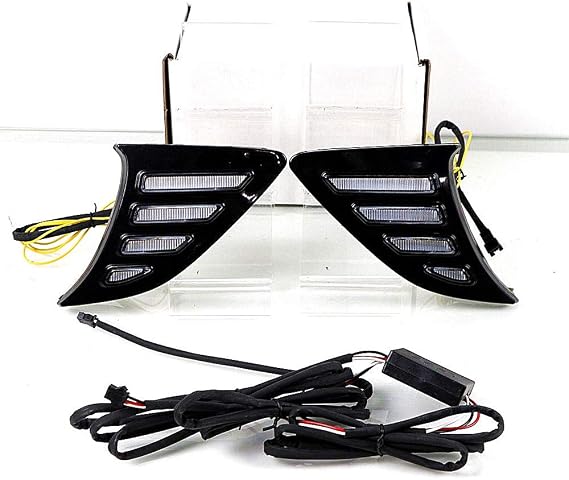 LED Daytime Running Light for Suzuki Ciaz 2018 2019 2020, LED White DRL With Streamer Yellow Turn Signals