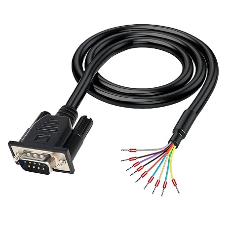 5Ft 1.5m 26AWG DB9 Male RS232 9 Pin Serial Extension Cable