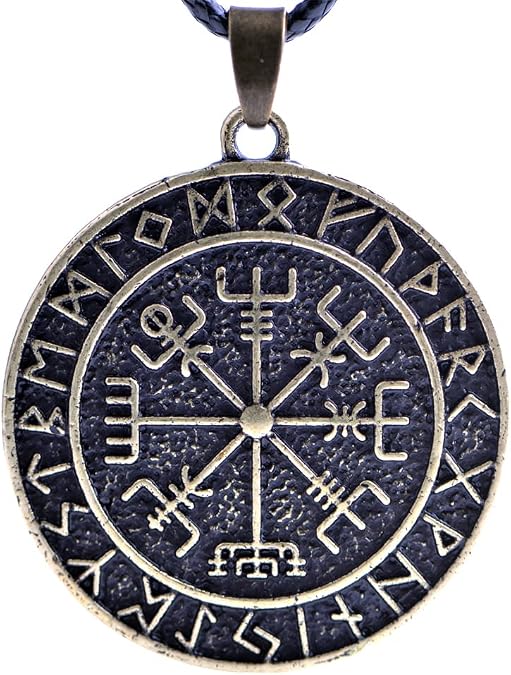 1PCS Norse Viking Necklace For Men Compass Vegvisir Necklace Talisman Jewelry, Mens Viking Gift