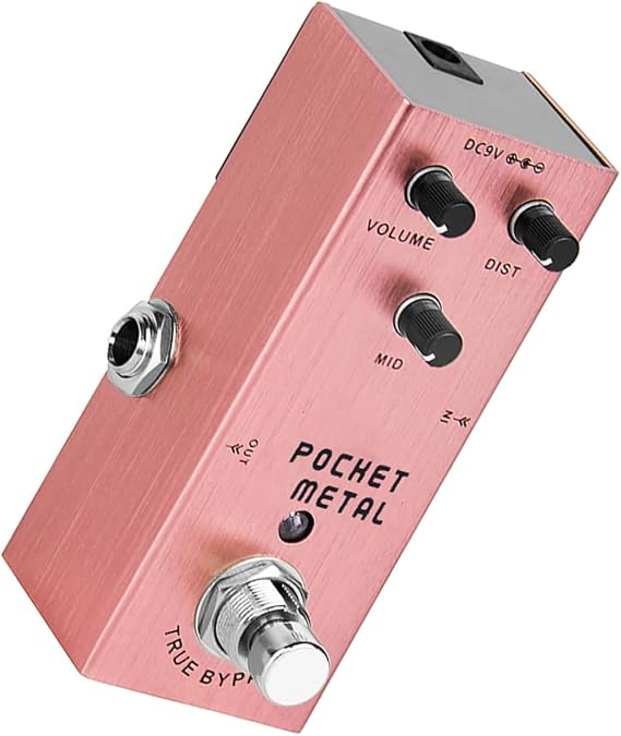 Electric Guitar Pocket Metal Effect Pedal Compact True Bypass Effects for Enhanced Sound Expression Performance Settings