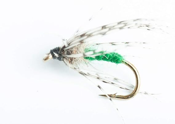 Soft-Hackle Orange and Green Wet Fly, 6-Pack