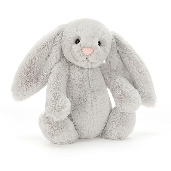 Jellycat Bashful Silver Bunny Stuffed Animal, Medium