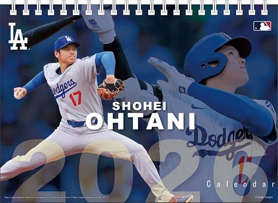 Ensky CL-552 Tabletop Shouhei Otani 2026 Calendar, 6.3 x 8.3 inches 16 x 21 cm