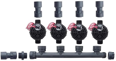 Hunter PGV101-JT-MM Dura Manifold Valve Kit with Flow Control - Slip PGV101JTMM (4 Zone)