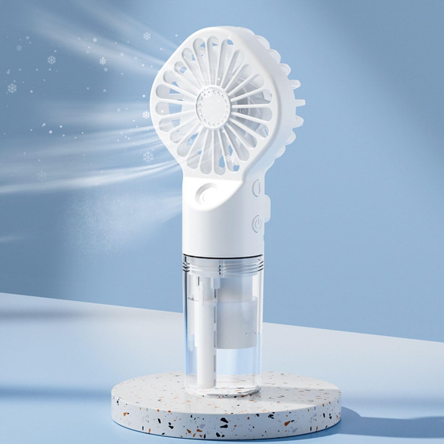 Handheld Fan with Water Mist Spray, Rechargeable Battery USB Mini Fan, Portable Mist Fan for Office, Home, Travel, Outdoor