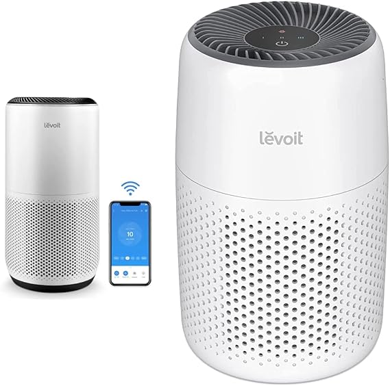 LEVOIT Air Purifiers, 1005 sq.ft, White & Air Purifiers for Bedroom Home, HEPA Freshener Filter Small Room Cleaner with Fragrance Sponge, White