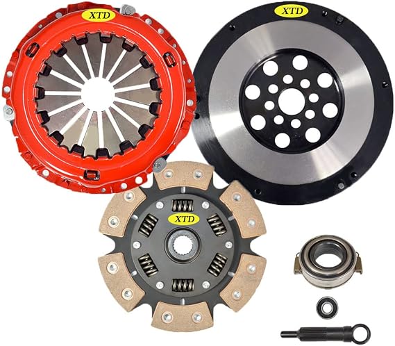 XTD Stage 3 Ceramic Clutch Kit & Flywheel compatible with 1990-1995 Toyota Starlet 1.3i GT Turbo EP82 / 1996-1999 Starlet 1.3i Glanza V EP91 1.3L Turbo 4E-FTE
