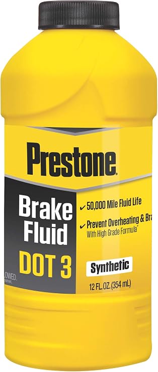 Prestone AS400-6PK DOT 3 Synthetic Brake Fluid - 12 oz, (Pack of 6)