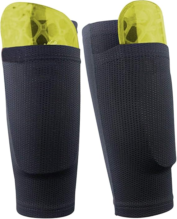 Football Shin Guard Socks Sleeves Double Layer Shin Pads with Mesh Breathable Design Shin Pad Sleeve for Football Games Beginner Or Elite Athlete - Children Teenagers Boys Girls Men Women