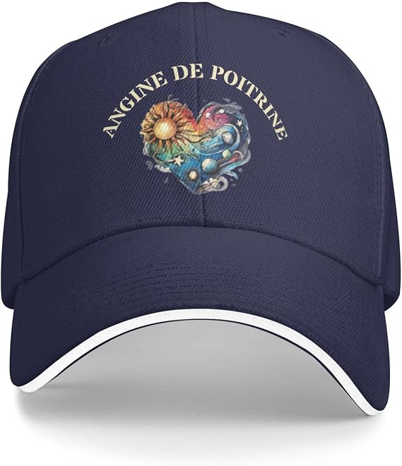 Angine De Poitrine Baseball Cap Hat Navy Blue