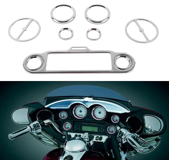 TCMT Chrome Inner Fairing Trim Kit Fits For Harley Street Glide Electra Glide Ultra Classic FLHTCU Ultra Limited FLHTK Electra GlideStandard FLHT 1996-2013