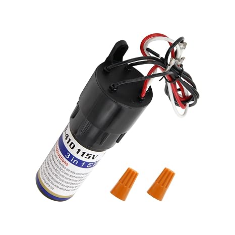 RCO410 3 in1 Compressor Hard Start Capacitor Kit Compatible with Refrigerators & Freezers 1/4-1/3 H.P. 115VAC, Repalces Model: TJ90RCO410, AP4503017, 600-410, HS410, RC0410, RCO-410
