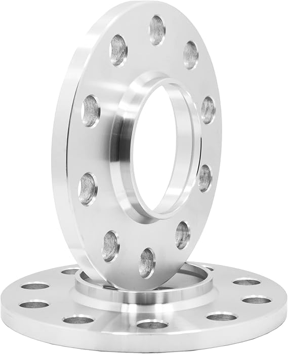 2 Pc Hub Centric Wheel Spacers | 5x112 MM | 66.56 MM Hub Bore |10 MM Thick | Raw Aluminum | 6061 T-6 Forged Aluminum