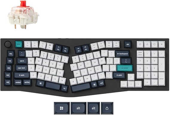 Keychron Q13 Max Alice QMK Wireless Custom Ergonomic Mechanical Keyboard