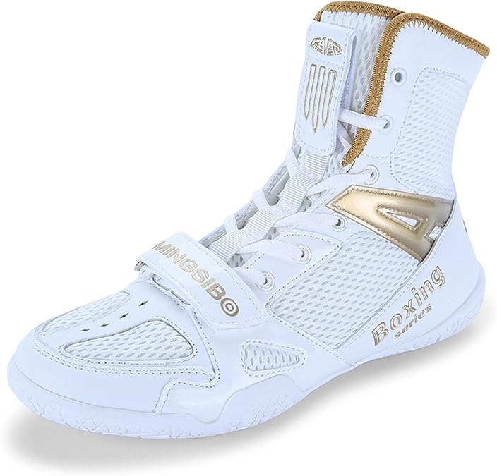 BLBK Boxing Shoes Men's Wrestling Shoes Combat Boxers Teenagers Muay Thai Kickboxing Sparring Boxers Trainer Breathable Boxing Boots Reducing Shoes for Men