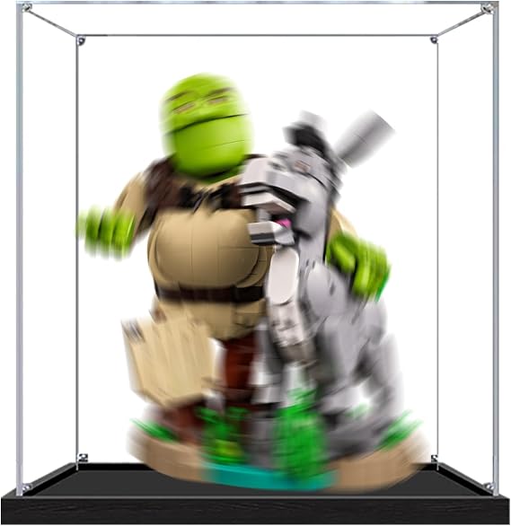 Acrylic Display Box Compatible with Lego 72423 Shrek, Donkey & Puss in Boots, Transparent Dustproof Storage Box (Model Not Included) (2MM Clear)