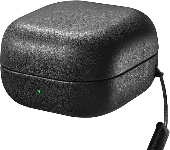 Samsung Buds 4/Buds 4 Pro Case, ICARER 100% Genuine Leather Case, Handmade Hard Cover with Top Grain Leather, Shockproof, Wireless Charging