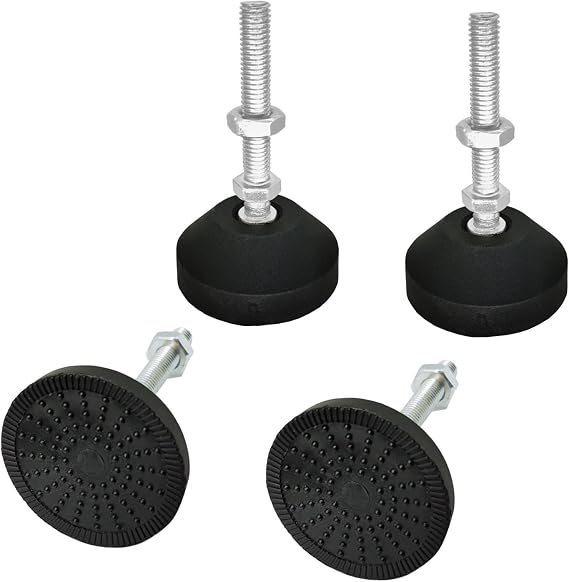 Adjustable Threaded Pole Leveling Foot Furniture Glide M8x50 mm,M8 x 1.25 Millimeter(Threaded Pole) 4 Pcs