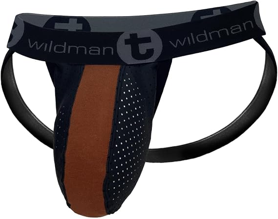 Wildmant Big Boy Pouch Rubber/Cotton Jockstrap Brown