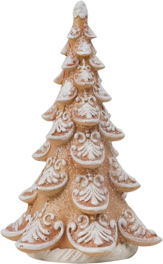 Cynkeyee Gingerbread Christmas Decorations Xmas-Tree Collectible-Figurines - Christmas Decoration Party Decorations Gift for Women Table Centerpiece 3.5x3x5.5 Inch