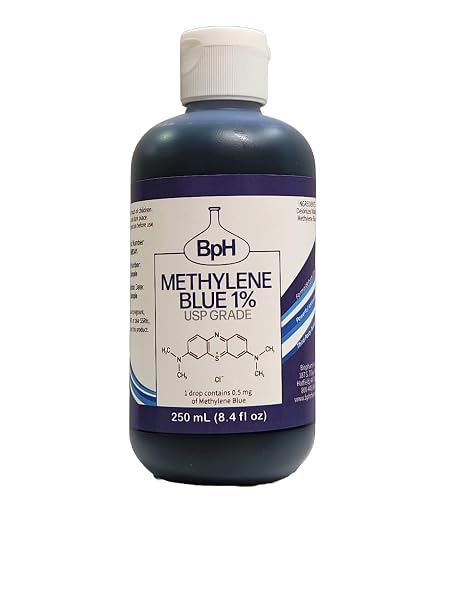 Biopharm Methylene Blue (USP Grade) 1%, 250mL (8.4 fl oz), 3rd Party Tested