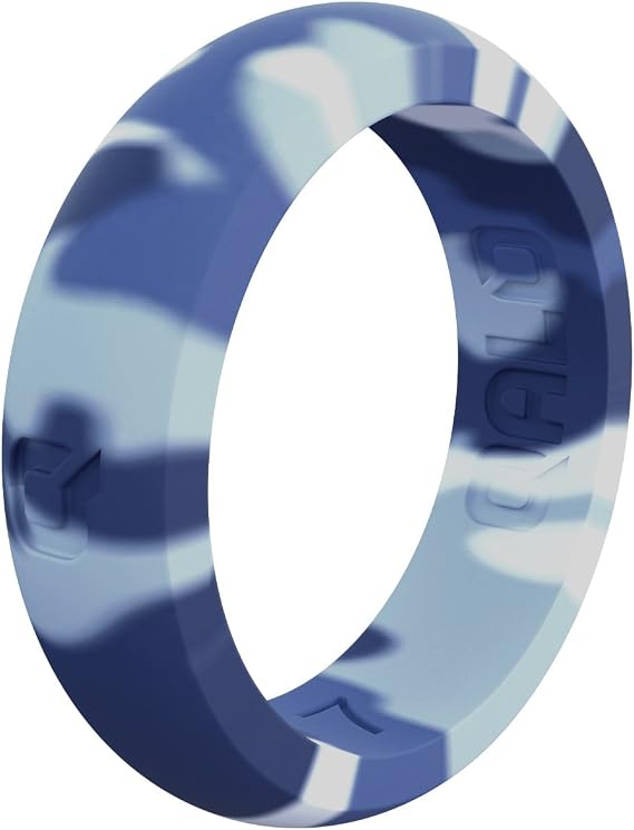 QALO Women's Rubber Silicone Ring, Classic Silicone Wedding Ring for Women, Breathable, Durable Engagement Silicone Band, 5.5mm Wide 2.5mm Thick