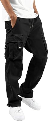 HOTake Mens Relaxed Fit Stretch Cargo Pants