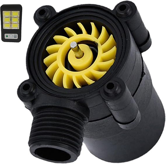 3.5W Micro Hydro Generator - 4-Inch Pipe Water Turbine Generator With Adjustable Angles Clip Garden Light Hydro Power Station For Home Outdoor Camping Charging Power Supply
