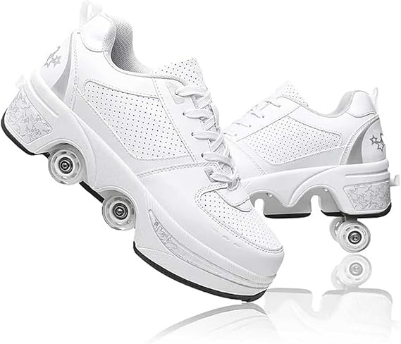 Roller Skates, Roller Skates, Shoes with Wheels, Roller Skates Shoes, Roller Shoes, Hidden Wheels, Running Sports Shoes for Playing for Men and Women