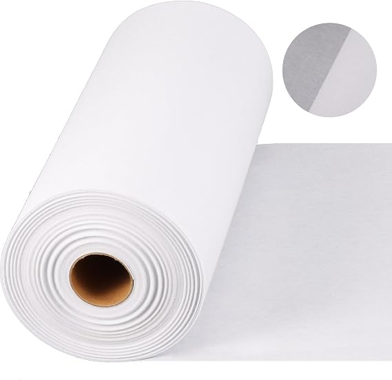 CODOHI 100g/m2 New Upgraded Heavy Weight White Iron-On Non-Woven Fusible Interfacing 11.8" x 30.6 Yards Non-Woven Interfacing Iron On Polyester Single-Sided Interfacing for Crafts Supplies