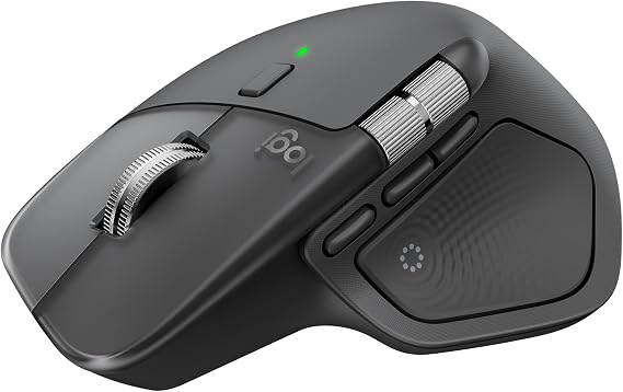 ロジクール MX MASTER 4 アドバンスド ワイヤレス マウス 触覚フィードバック 静音 MX2400GRd | 高速スクロールホイール、Logi Bolt、Bluetooth、Unifying非対応 8000dpi、USB-C 充電式、無線、MX2400、グラファイト、国内正規品、限定 壁紙ダウンロード付き