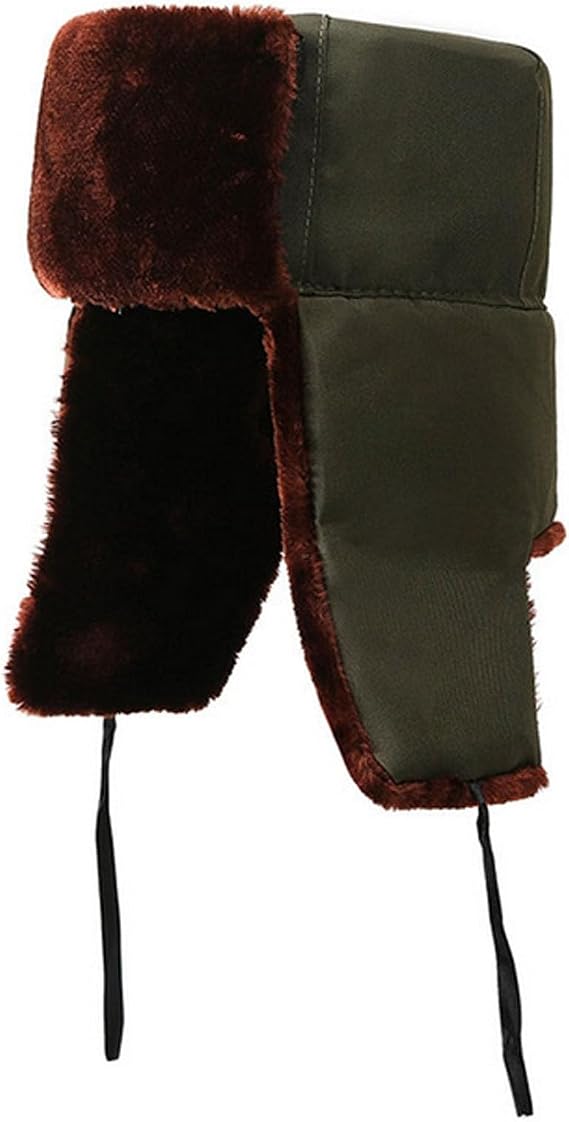 Men's Winter Hunting Trapper Hat Warm Winter Faux Fur Snow Cold Weather Hats Earflaps Thermal Windproof Skiing Cycling Ear Flaps Dad Hats Snow Ushanka Russian Hats Cycling Ski Cap Hats
