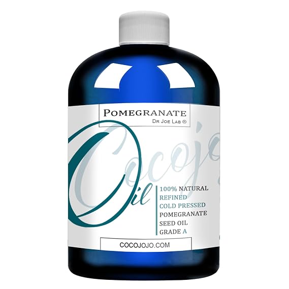 cocojojo Pomegranate Oil 100% Pure Seed Oil Cold Pressed 8 oz Refined Skin Hair Nails Cuticles Premium Grade