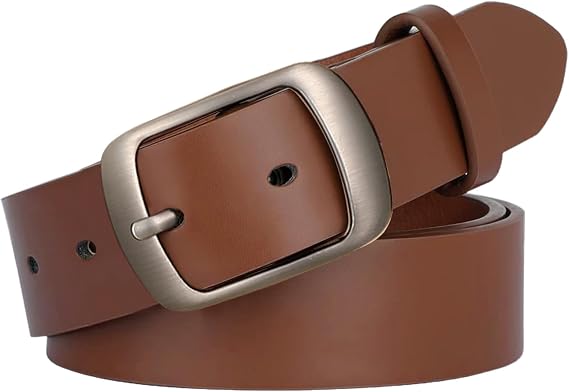 SUOSDEY Women Belts For Jeans Dresses Pants Ladies Leather Waist Belt with Elegant Buckle, Width 1.3"
