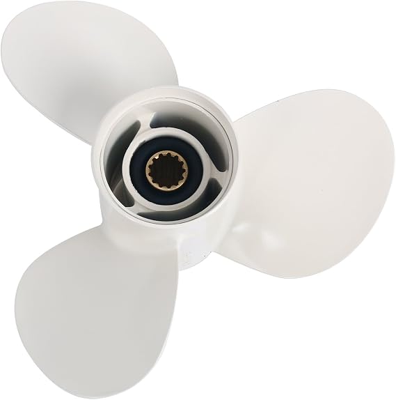 Amarine Made Boat Engine Aluminum Alloy Propeller 11 1/8x13-G for Yamaha Suzuki Honda Tohatsu 40HP 50HP 55HP Outboard Motors 11 1/8 x 13 -G