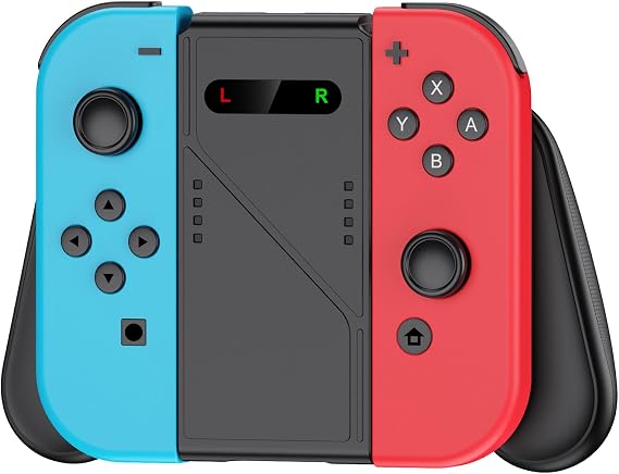 Joypad Hand Charger Grip Compatible with Nintendo Switch 1st Gen Joy Con Only, Ergonomic LED Charging Grip for Switch Joypad with USB C Cable Charging Accessories