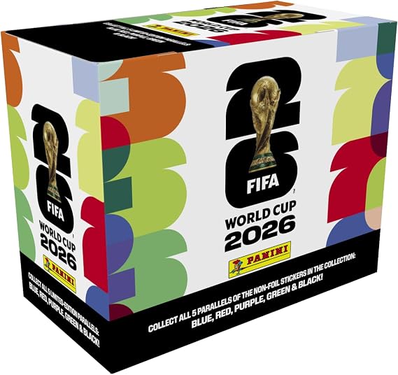 2026 Panini FIFA World Cup Sticker Box 25 Sticker Packs Includes Amazon Parallel Inserts Official Tournament Collection