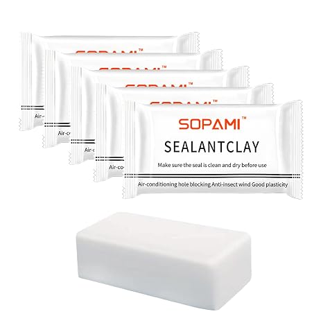 SOPAMI sealant Clay White Waterproof Sealant Putty-Wall Hole Repair 10pcs | Quick Mending Mud & Duct Seal Clay for Wall Hole Repair,Drain Pipe Connection,Air Conditioning Vents & Cracks Drywall Repair