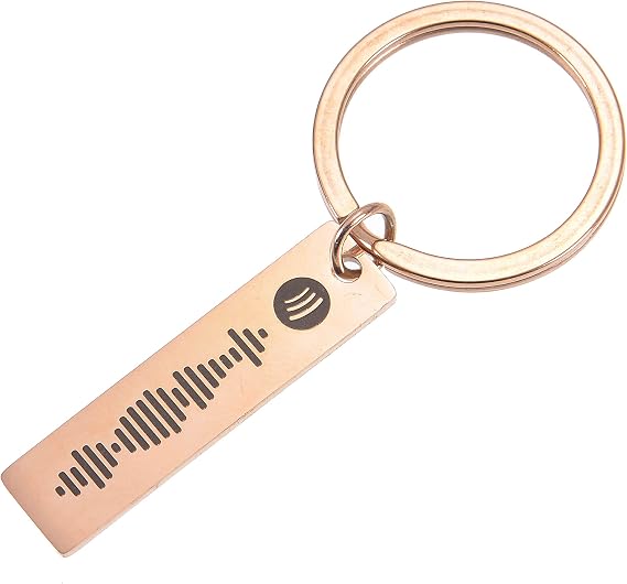 Pendantify Spotify Personalized Code Keychain | Spotify Music Keychain | Customized Spotify Barcode Keychain | Spotify QR code KeyRing